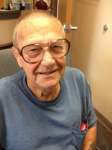 Papa's new glasses! No not really. How cute is daddy doolittle.